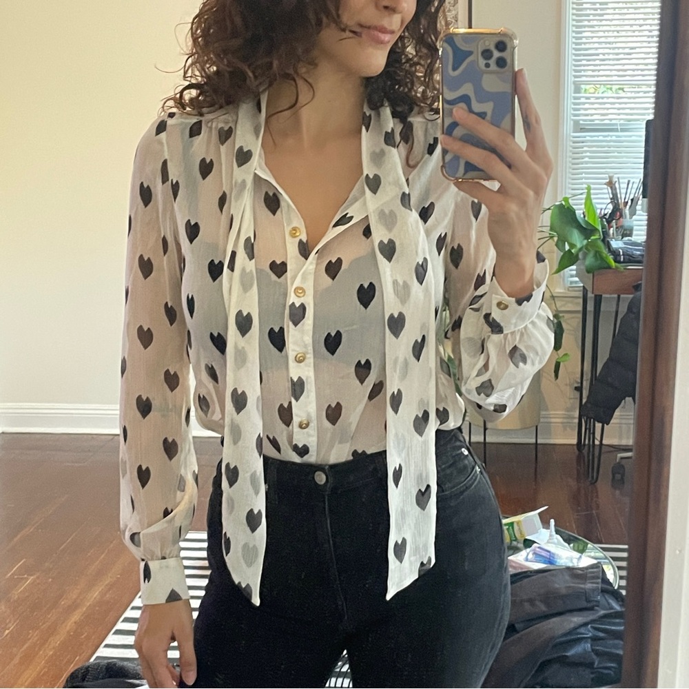 La Cabana hearts blouse